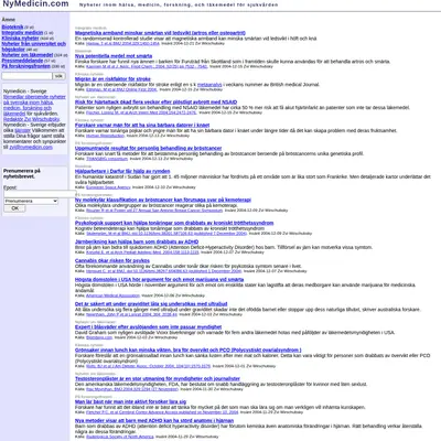 nymedicin.se startsida 2005