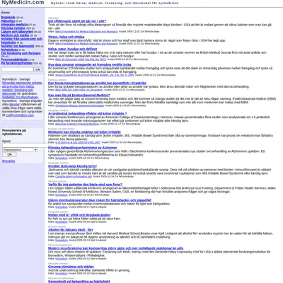 nymedicin.se startsida 2006