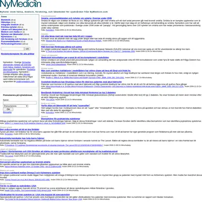 nymedicin.se startsida 2007