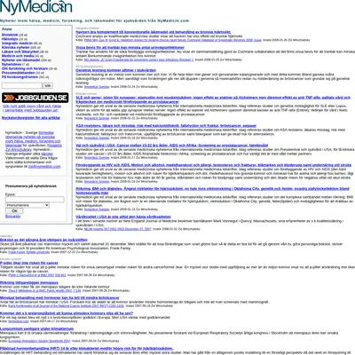 nymedicin.se startsida 2008