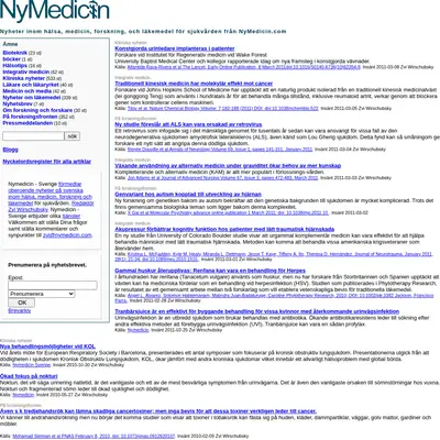 nymedicin.se startsida 2011