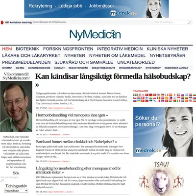 nymedicin.se startsida 2013