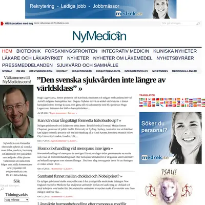 nymedicin.se startsida 2014