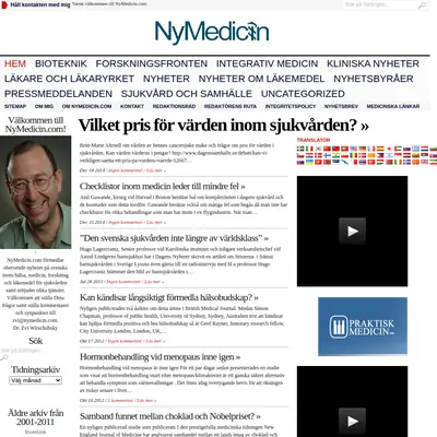 nymedicin.se startsida 2015