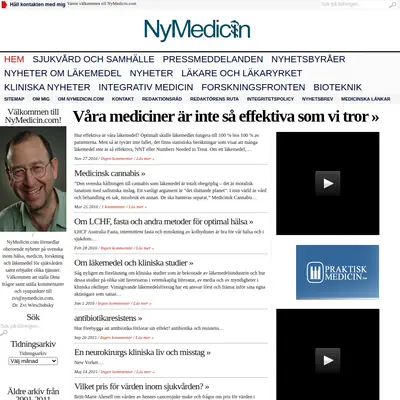 nymedicin.se startsida 2017