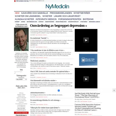 nymedicin.se startsida 2019