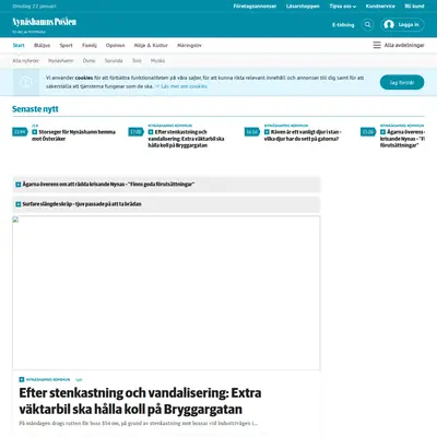 www.nynashamnsposten.se webb-tv startsida 2020