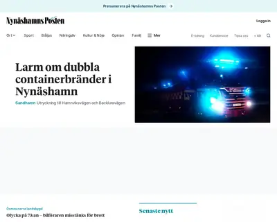 www.nynashamnsposten.se webb-tv startsida 2024