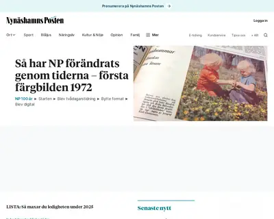 www.nynashamnsposten.se webb-tv startsida 2025