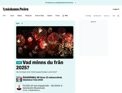 www.nynashamnsposten.se webb-tv startsida 2026