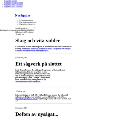 Nysågat, nysagat.se startsida 2010