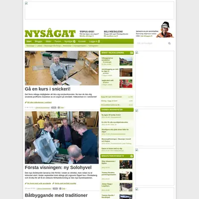 Nysågat, nysagat.se startsida 2011