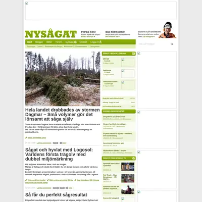 Nysågat, nysagat.se startsida 2012