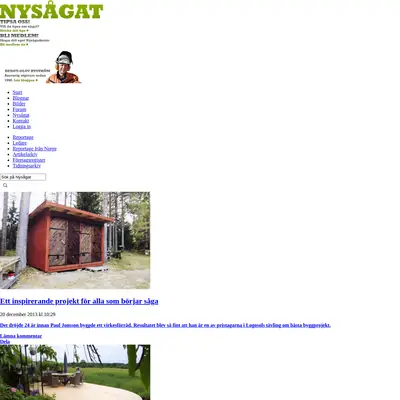 Nysågat, nysagat.se startsida 2014
