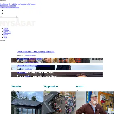 Nysågat, nysagat.se startsida 2023