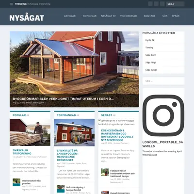 Nysågat, nysagat.se startsida 2025