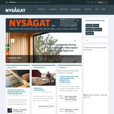 Nysågat, nysagat.se startsida 2026