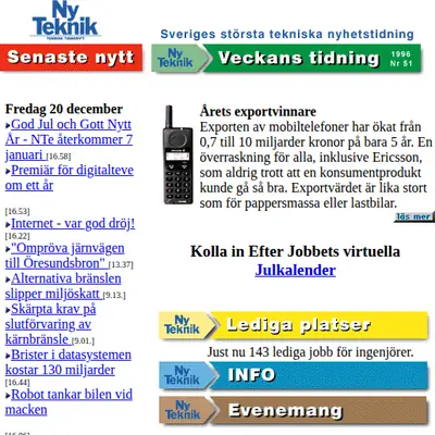 Artilleri - Tidskrift startsida 1997