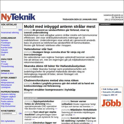 Artilleri - Tidskrift startsida 2002