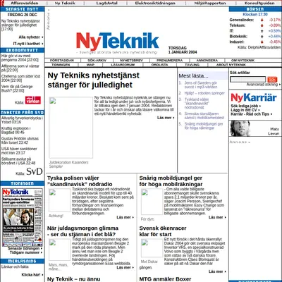 Artilleri - Tidskrift startsida 2004
