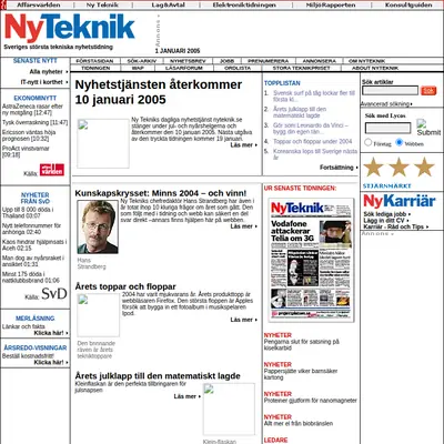 Artilleri - Tidskrift startsida 2005