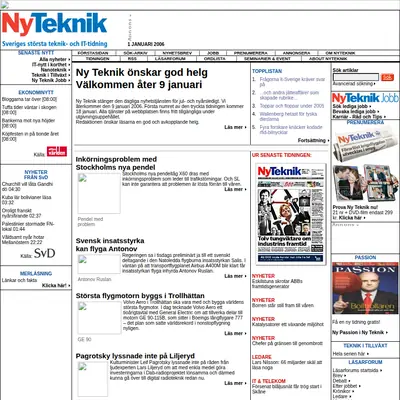 Artilleri - Tidskrift startsida 2006