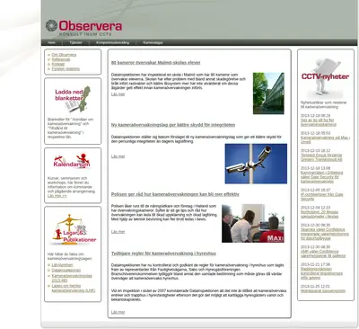 Observera startsida 2014