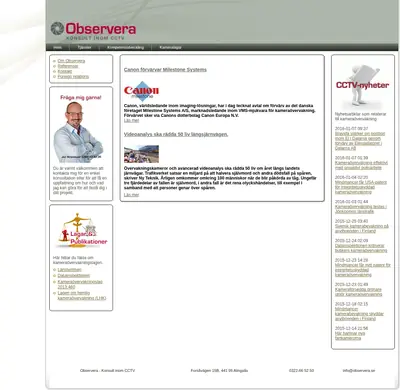 Observera startsida 2016