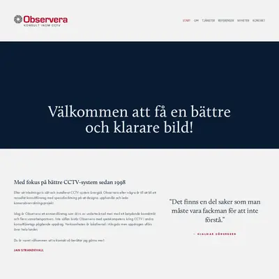 Observera startsida 2018