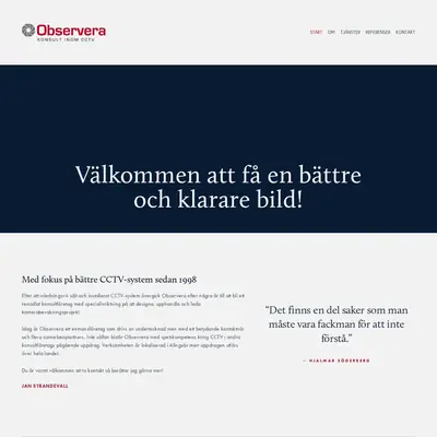 Observera startsida 2021
