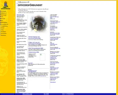 Officerstidningen startsida 2005