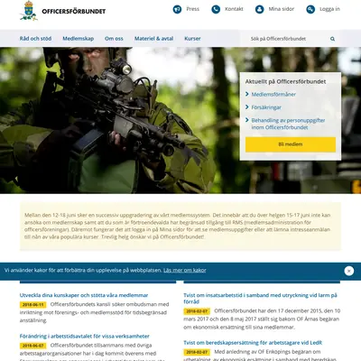 Officerstidningen startsida 2018