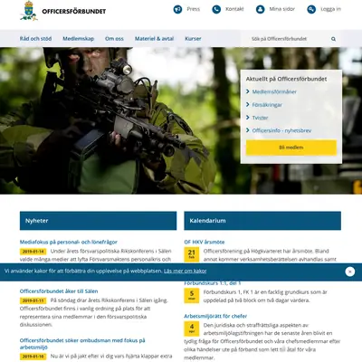 Officerstidningen startsida 2019
