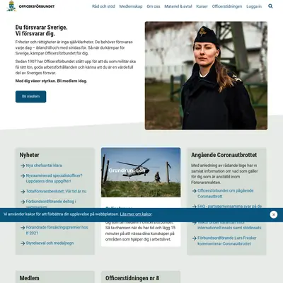Officerstidningen startsida 2021