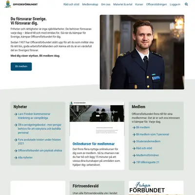 Officerstidningen startsida 2022