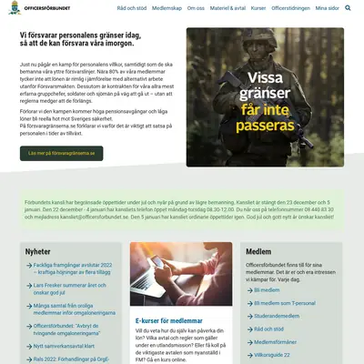 Officerstidningen startsida 2023