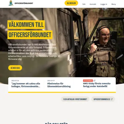 Officerstidningen startsida 2025