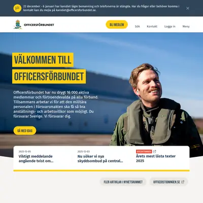 Officerstidningen startsida 2026