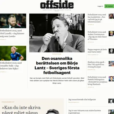 OFFSIDE startsida 2026