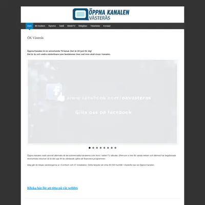 Öppna Kanalen Västerås startsida 2013