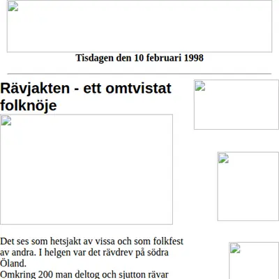 http://olandsbladet.se startsida 1998