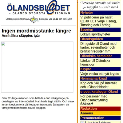 http://olandsbladet.se startsida 1999