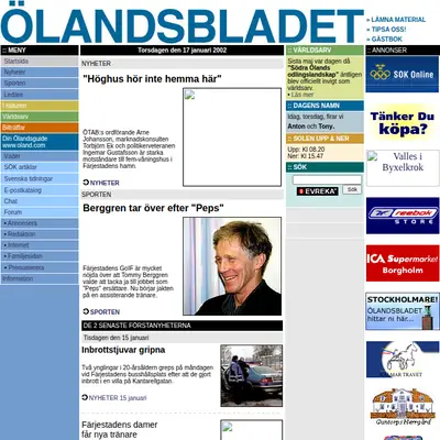 http://olandsbladet.se startsida 2002