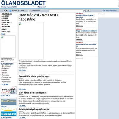 http://olandsbladet.se startsida 2006