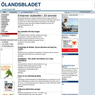 http://olandsbladet.se startsida 2008
