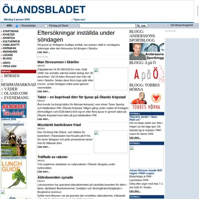 http://olandsbladet.se startsida 2009