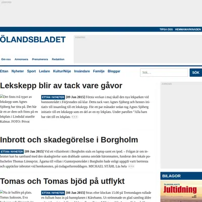 http://olandsbladet.se startsida 2015