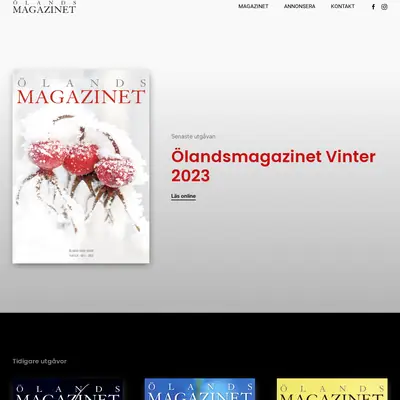 ÖLANDSMAGAZINET startsida 2024