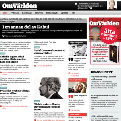 OmVärlden startsida 2010
