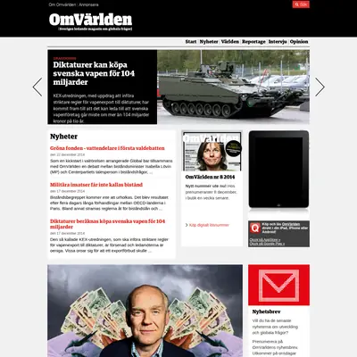 OmVärlden startsida 2015